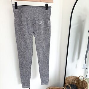 NWT GYMSHARK Vital Seamless Leggings in Smokey Grey Marl XS